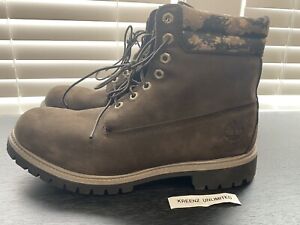 Timberland 6" Inch Premium Waterproof Boots with PrimaLoft Brown Camo A113T 11.5
