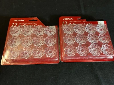 Vintage NOMA Christmas Light Reflectors - Clear Plastic 2 Packs of 12 ~ NOS - Image 1 of 4