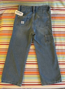 OLD NAVY Kids Unisex Workwear Wide Leg Jeans Adjustable Waist, Size 5T  NWT! - Picture 1 of 4