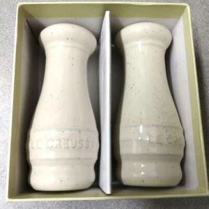 Le Creuset Salt & Pepper Shaker Shiny Stone 12cm Stoneware - Picture 1 of 4