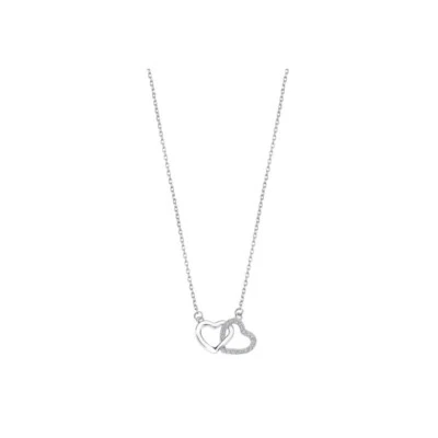 Collana Donna Lotus Silver LP3093-1/1 In Argento Con Cuori Intrecciati - Immagine 1 di 3