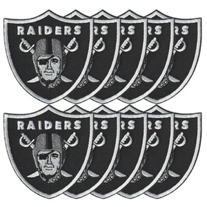 10 piezas Las Vegas Raiders Talla 2.9"x3.0" Coser Bordado Hierro en Parche Artesanía Hágalo Usted Mismo - Imagen 1 de 12
