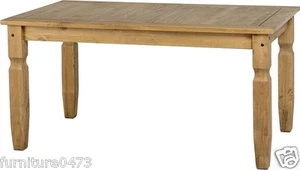 Solid Pine Distressed Waxed 5Ft Dining Table W152cm x D92cm x H76cm CORONA - Picture 1 of 8