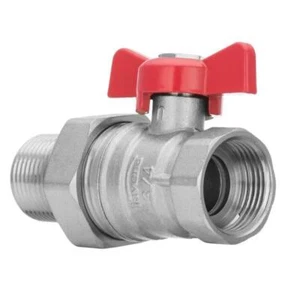 1/2" 3/4" 1" Inch BSP Female x Male Water Valve Red Butterfly Handle - Picture 1 of 1