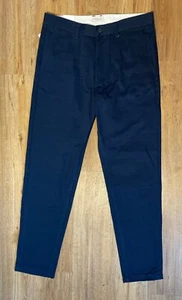 Chino Mens Pants Slim Tapered W32/L32 Dark Blue "NEW" Selected Homme Dark Sapp - Picture 1 of 5