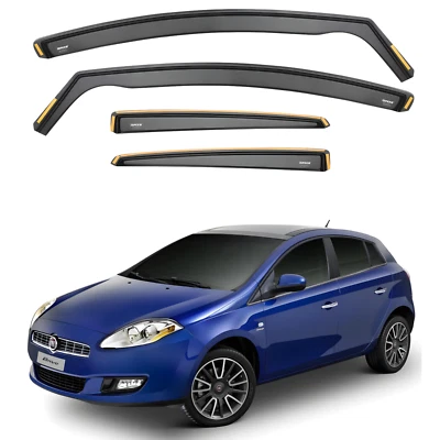 ISPEED Wind Deflectors for Fiat Bravo 2007-2014 5-Door Hatchback 4pc Set Visors - Image 1 of 4