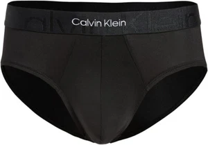 Calvin Klein Mens Embossed Icon Microfiber Hip Brief in Black Size Small - Picture 1 of 6