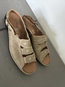 Gabbeni Women’s Sandals Size 38 Flats Padded Casual Brand New Without Box Tan - Picture 1 of 15
