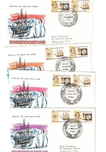 Australia Antarctic Territory 1972/3 Cook on WCS FDCs, cds BASES (4 covers) - Bild 1 von 1