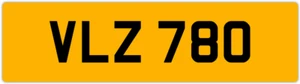 VLZ 780 V 3X3 DATELESS PRIVATE NUMBER PLATE VAL VICK VIC VIK VIN VINCE VIV VERN - Picture 1 of 1