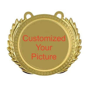 Individuelle Umschlagkette Medaille, 6" personalisieren mit Ihrem eigenen Logo oder Kunst - Bild 1 von 9