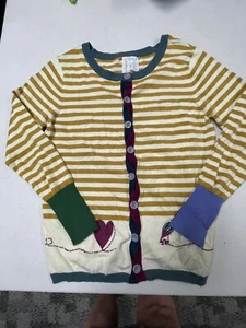 MATILDA JANE PAINT BY NUMBERS FUN BUTTON CARDIGAN SWEATER GIRLS SZ 12 EUC - Picture 1 of 4