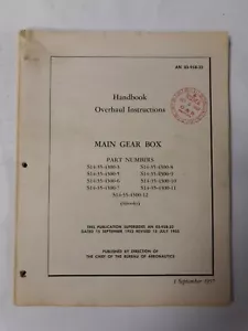 Sikorsky Main Gear Box Handbook Overhaul Instructions 1957 Original - Picture 1 of 12