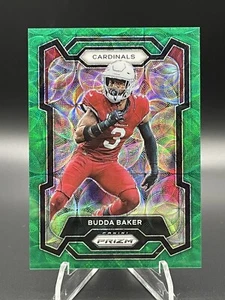 Mira telescópica verde Panini Prizm Budda Baker 2023/75 Arizona Cardinals - Imagen 1 de 3