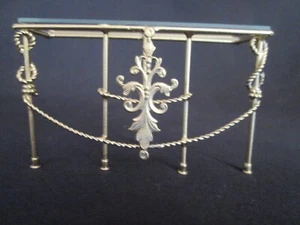 Dollhouse Miniature Elegant Brass Console Sofa Entry Table Artisan 1:24 OOAK - Picture 1 of 7