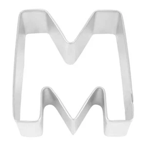 Alphabet Buchstabe M 3" Ausstecher Metall Kinder Name Sandwich Geburtstag Party Trea - Bild 1 von 10