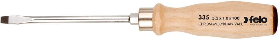 Felo - Slotted-Screwdriver with wooden handle and continuous blade - Image 1 of 1