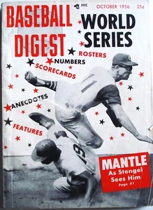 BASEBALL DIGEST October 1956 Mickey Mantle as Stengel Sees Him, Maglie, Ruth - Picture 1 of 2