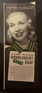 Vtg 1930s AD Doublemint Chewing Gum, Ginger Rogers - Picture 1 of 1