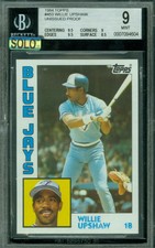 1984 TOPPS LOA # 453 WILLIE UPSHAW HEAD IN WINDOW PROOF BGS 9 MAC SOLO FINEST *