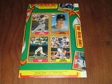1987 O-PEE-CHEE BASEBALL BOXBOTTOM PROOF PANEL BLANKBACK STEVE CARLTON RON CEY