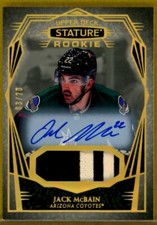 2022-23 Upper Deck Stature Design Variant #125 Jack McBain RC PATCH AUTO /20