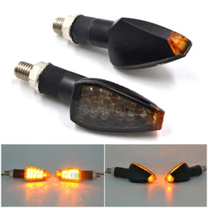 2Pcs Universal Motorcycle LED Turn Signal Light Blinker Indicator For Harley - Foto 1 di 10