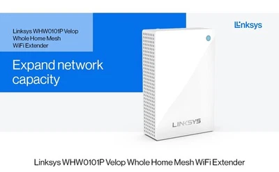 Linksys WHW0101P Velop Mesh WiFi Extender  Dual-Band AC1300  Plug-In Node  NEW - Image 1 of 3
