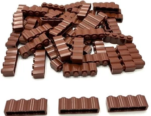 Lego 50 New Reddish Brown Bricks Building Blocks Modified 1 x 4 Log Profiles - Picture 1 of 1