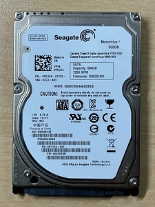 Seagate - 500GB - 7200 RPM - 3.0 Gbps - SATA 2 - 2.5" Momentus Hard Drive - Picture 1 of 36