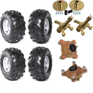 8" ATV 18x9.5-8 18x9.50-8 Tire Wheel Rim 4 Stud Spindle Hub Quad ATV Go Kart - Picture 1 of 26
