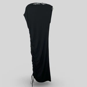 MDRN Modern Citizen Midikleid mit seitlicher Raffung ärmellos schwarz Größe XL - Bild 1 von 6