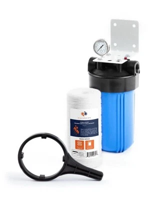 Big Blue 10" Whole House Water Filter System 1"+ Bracket+ String Wound Sediment - Image 1 of 4