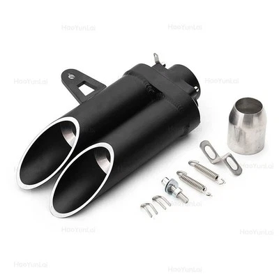 Tubo de escape doble orificio 280 mm puntas silenciadoras para Suzuki GSX-R 600 750 1000 GSXR Foto 1 de 4