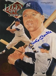 MICKEY MANTLE SIGNED NEW YORK YANKEES LEGENDS MAGAZINE - Picture 1 of 4