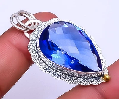 Colgante Tanzanita Plata de Ley 925 1.95" P6612024 Regalo para su Regalo de Navidad Foto 1 de 4