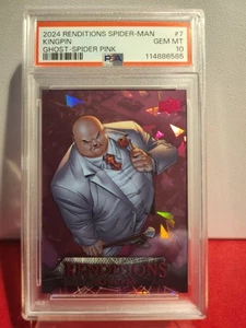 2024 UD Marvel Renditions Spider-Man Kingpin #7 Ghost-Spider Pink 043/199 PSA 10 - Bild 1 von 3