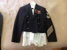 Militaria Vintage US Navy Womens Dress Blue Jacket 2 Skirts Short  Long Used