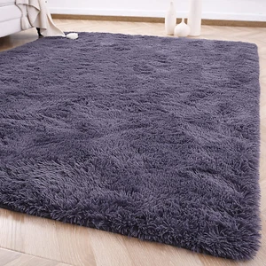 Super Soft Fluffy Carpet Fuzzy Kids Bedroom Rug, 3 X 5 Ft Dark Purple Shaggy Are - Picture 1 of 12