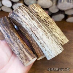 250G Elk Antler Stag Roll Knife Handle Cut Scales Materials - Picture 1 of 3