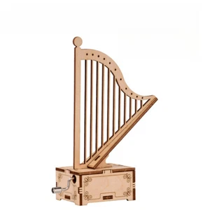 3D puzzle toys wooden diy Hand the harp Music box Birthday presents for kids - Picture 1 of 7