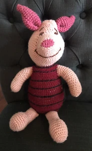 Winnie The Pooh Hand crocheted Piglet VINTAGE - Picture 1 of 6