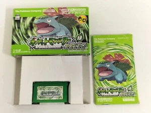 Nintendo Gameboy Advance Pokemon Leaf Green Japan w/box - Picture 1 of 2