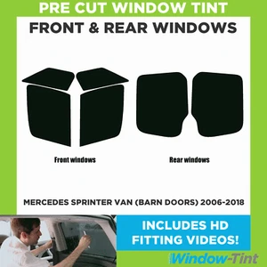 For Mercedes Sprinter (Barn doors) 2006-18 Full Pre Cut Window Tint Kit Film - Picture 1 of 5