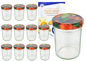 12 Sturzgläser 230ml hoch Obst Dekor Einmachglas Marmeladengläser Einweck Gläser - Bild 1 von 4