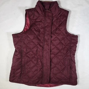 Magellan Outdoors gefütterte Weste Damen XL klassische Passform weinrot durchgehender Reißverschluss Druckknöpfe - Bild 1 von 9