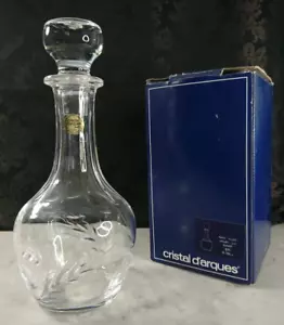 Vintage Crystal of Arches Epi Size Crystal Carafe 0.75L. Original Box - Picture 1 of 12