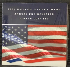 2007 US ASE 1 oz Silver Eagle Presidential Annual GEM UNC Dollar Coin Set SEALED - Picture 1 of 2