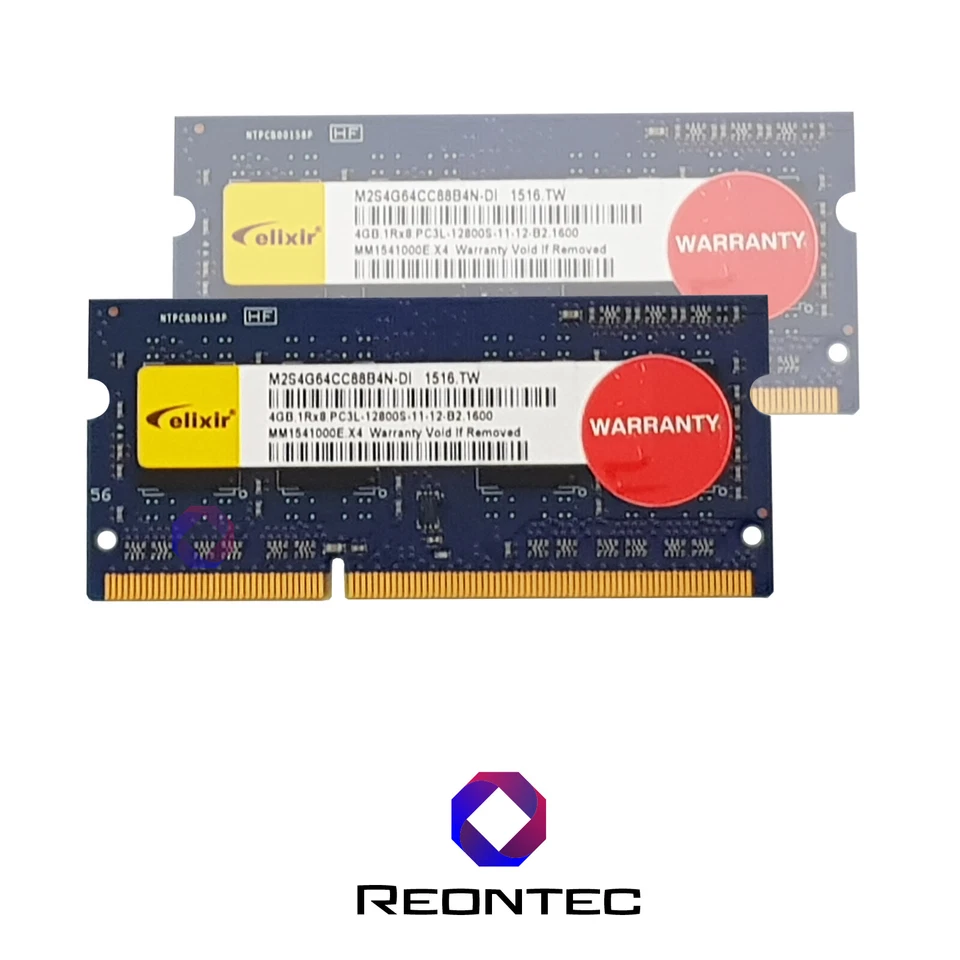 4GB LAPTOP RAM Elixir PC3L - 12800S DDR3L M2S4G64CC88B4N-DI 1Rx8 - Immagine 1 di 1