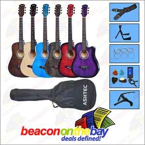 38” Inch Acoustic Guitar with Neck Adjustment Truss Rod + Complete Accessory Set - Picture 1 of 11